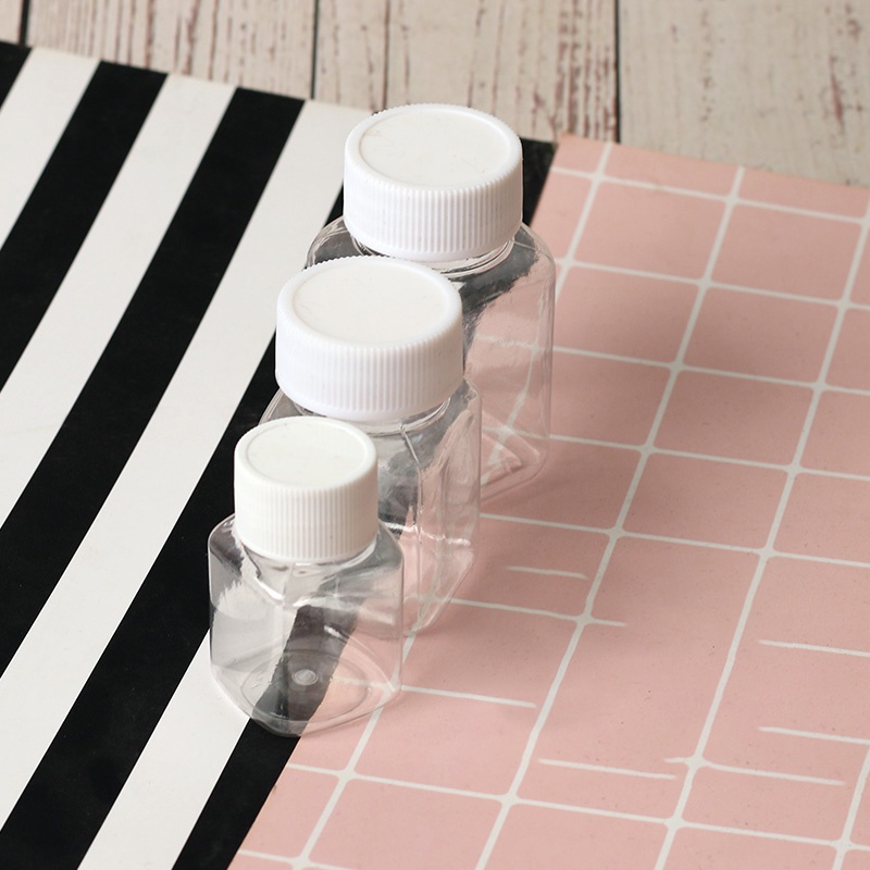 Set 50/100 Lọ Nhựa Trong Suốt Dung Tích 30ml 50ml 80ml 100ml Dùng Chiết Mỹ Phẩm Tiện Dụng