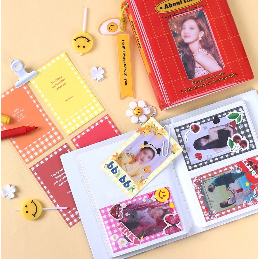 Sticker Frame Kẻ Caro - Nhãn Dán Trang Trí Card Polariod lẻ 1 cái