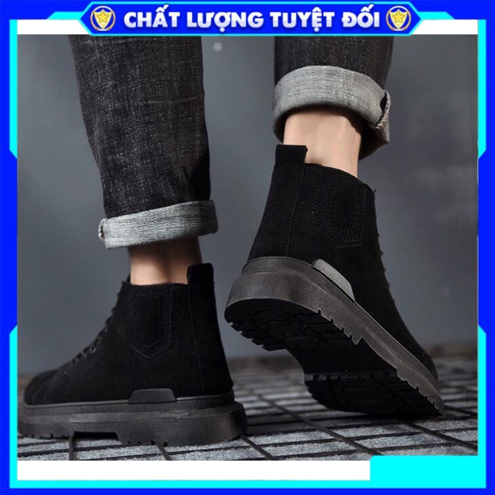 [HÀNG CAO CẤP]Giày Da Cao Cấp, Giày Boot Nam Da Lộn Cao Cổ Đẹp Hàn Quốc MenShoes | BigBuy360 - bigbuy360.vn