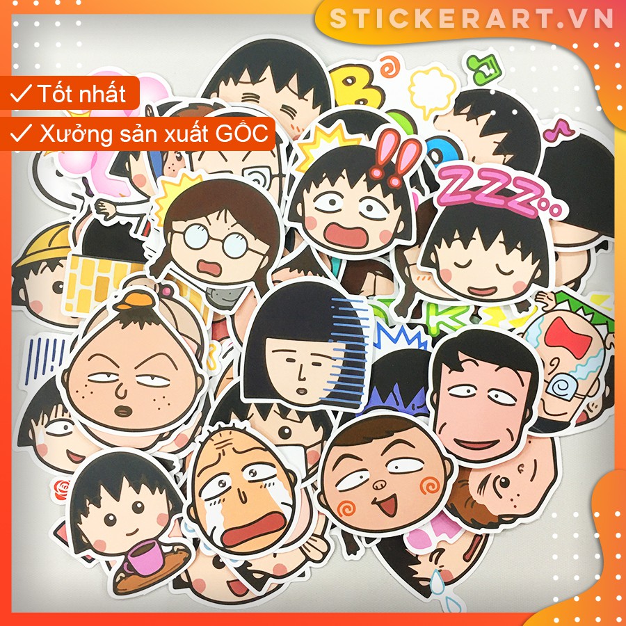 [MARUKO] 80 Sticker chống nước dán laptop vali xe mũ bảo hiểm nhà cửa ...