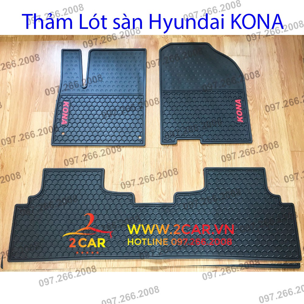 Thảm lót sàn cao su xe Hyundai KONA 2019-2021 không mùi