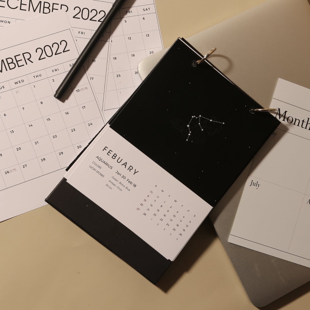 Lịch để bàn 2022 -Lịch Cung hoàng đạo 2022 - Lịch chữ A Binder hot nhất 2022 Chia Calendar