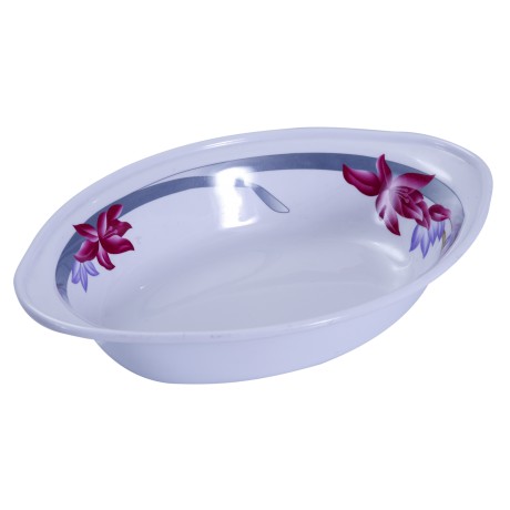 Dĩa Nhựa Melamine Sâu - Hoa Văn