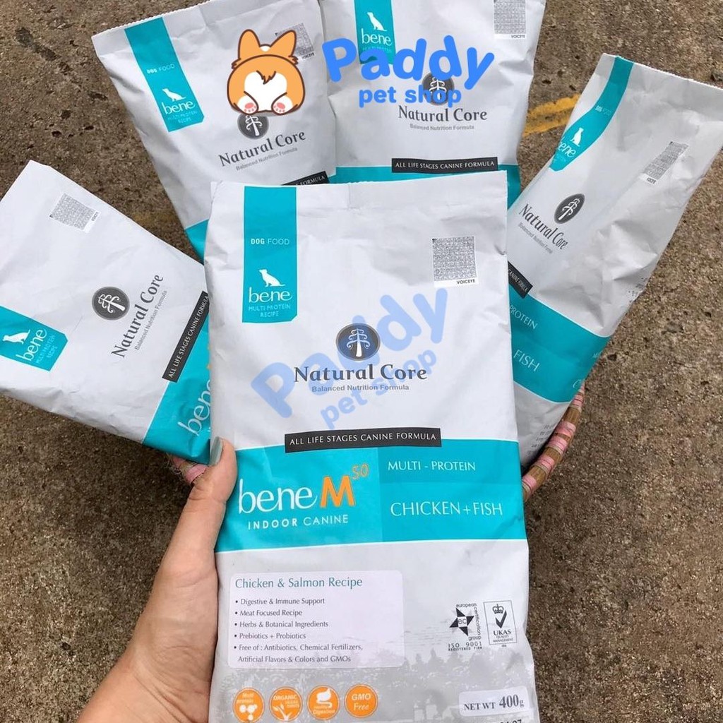 Hạt Cho Chó Mọi Lứa Tuổi Hữu Cơ Natural Core M50 Gà & Cá Hồi