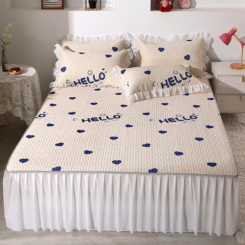 Chiếu điều hoà cao su non 5D Anivia viền bèo công chúa  mẫu mới_ hàng loại 1_ chất liệu cao su non dầy dặn mát lạnh