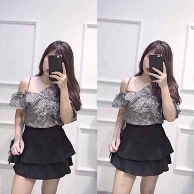 Chân váy 2 tầng chất umi đẹp