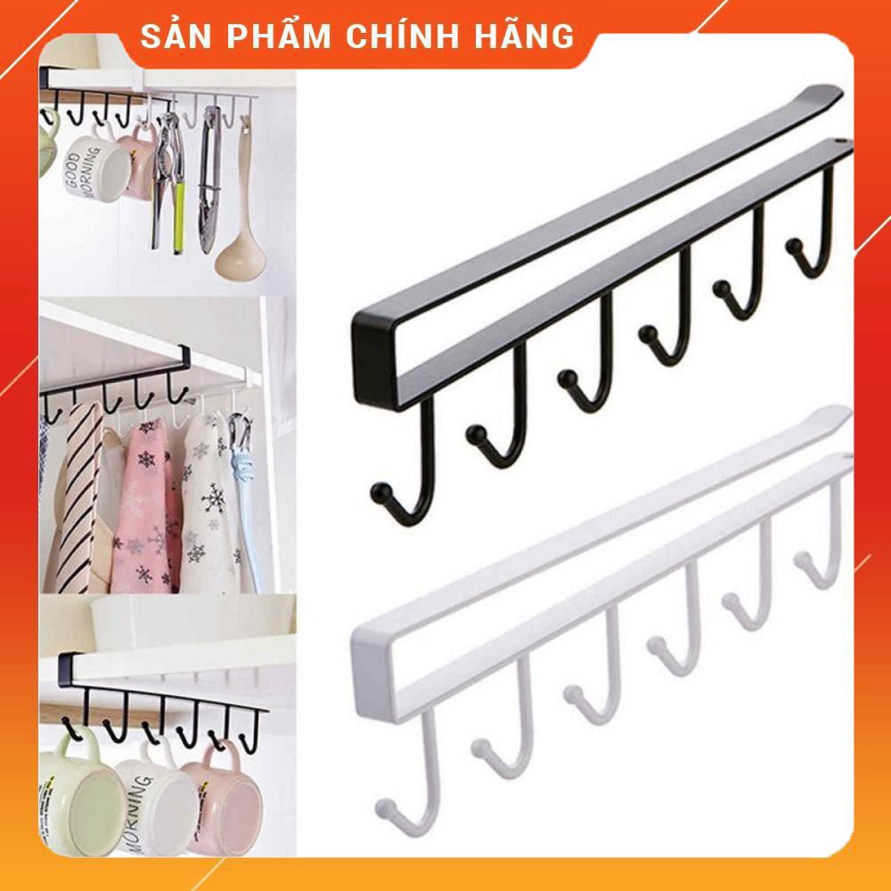 【Có hàng sẵn】Giá treo đồ 6 móc tiện dụng cho nhà bếp phòng tắm . .