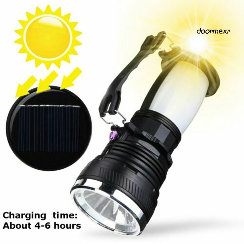 Đèn Pin LED Năng Lượng Mặt Trời Siêu Sáng Tiện Dụng Khi Đi Cắm Trại