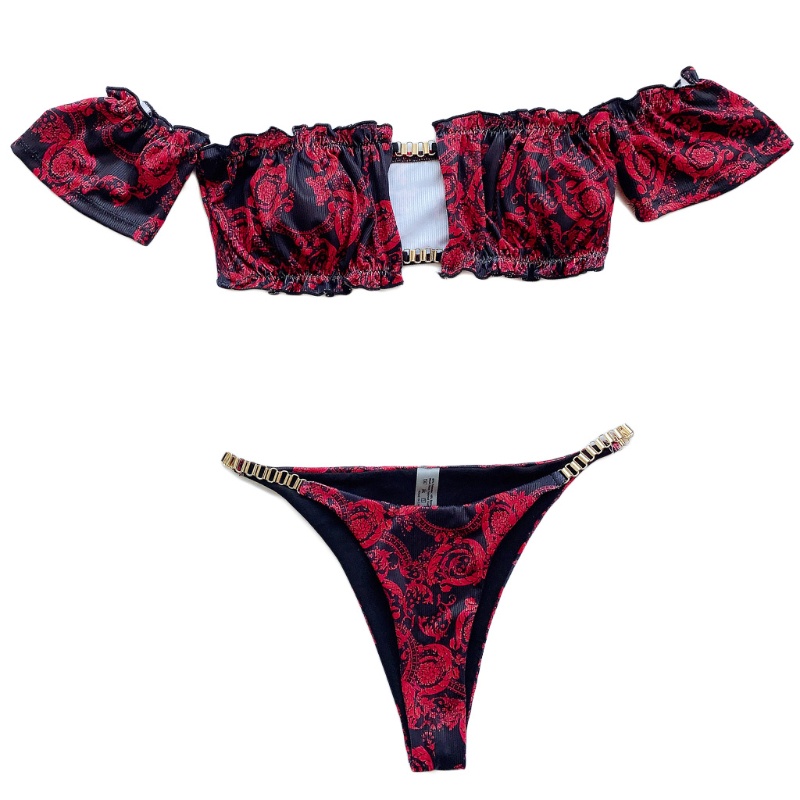 Bộ bikini 2 mảnh trễ vai in hoa gợi cảm cho nữ
 | BigBuy360 - bigbuy360.vn