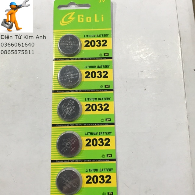 Pin 3V -Kí hiệu 2032 ( Vỉ 5 viên )