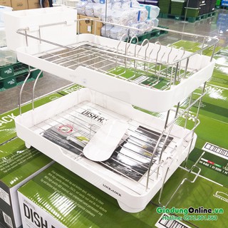 Kệ Chén Đĩa 2 Tầng Lock&Lock Dish Rack LDR2001 Trắng