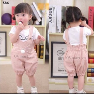 Set yếm mèo cho bé gái