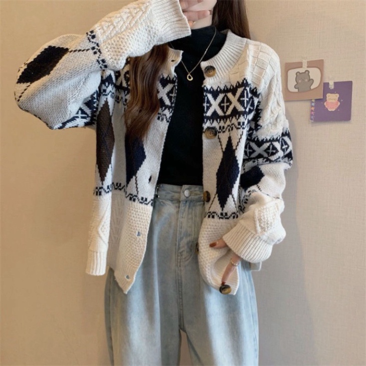 Cardigan Len Taobao Nữ, Áo Khoác Cardigan Len Kiểu Hàn Chất Đẹp Dày Dặn Hàng Quảng Châu Hot trend