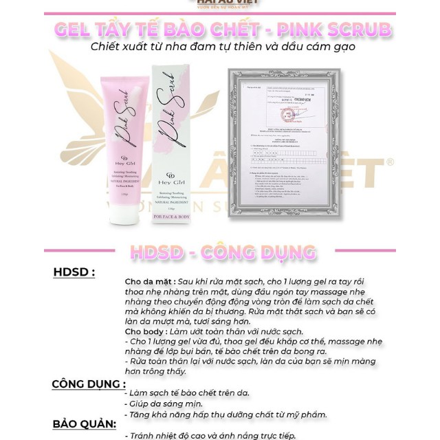 Tẩy Tế Bào Chết Dạng Gel Pink Scrub Cho Da Mặt, Body,Từ Dầu Cám Gạo, Nha Đam Sạch bã Nhờn, Hết Mụn 150g-Hà Mi mart | BigBuy360 - bigbuy360.vn