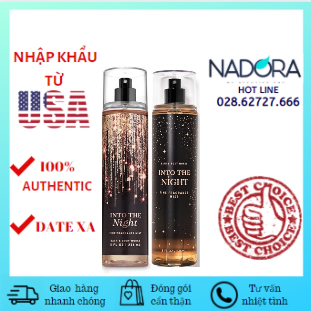 Xịt Thơm Toàn Thân Bath And Body Works - Into The Night Body Mist 236ml