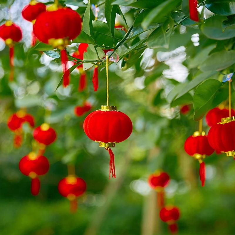 Set 30 đèn lồng đỏ 3cm trang trí tiệc sáng tạo