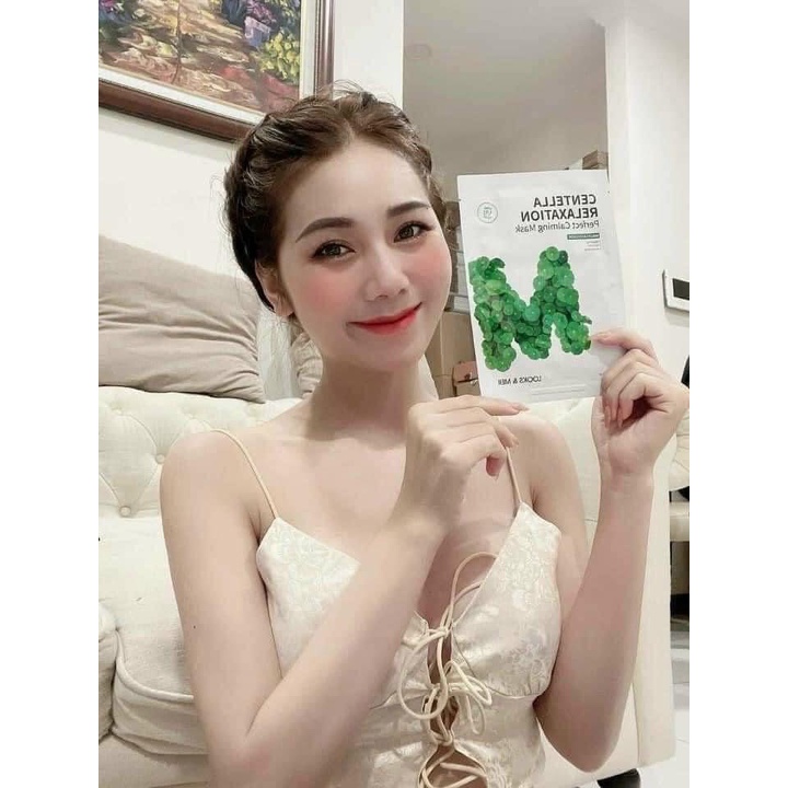 Mặt Nạ Tái Sinh Tinh Chất Rau Má Cho Da Dầu LOOKS & MEI