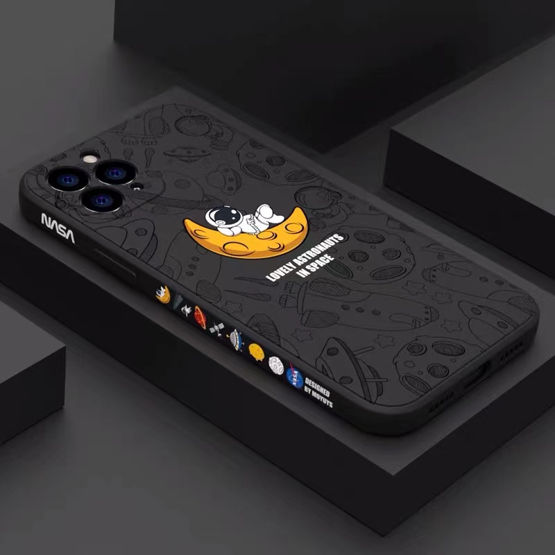 Ốp Điện Thoại Hình Phi Hành Gia Cho iPhone 13 pro Max 12 pro Max 6s plus 7 plus 8 X Xs Xr Xsmax 11 pro Max Se2020