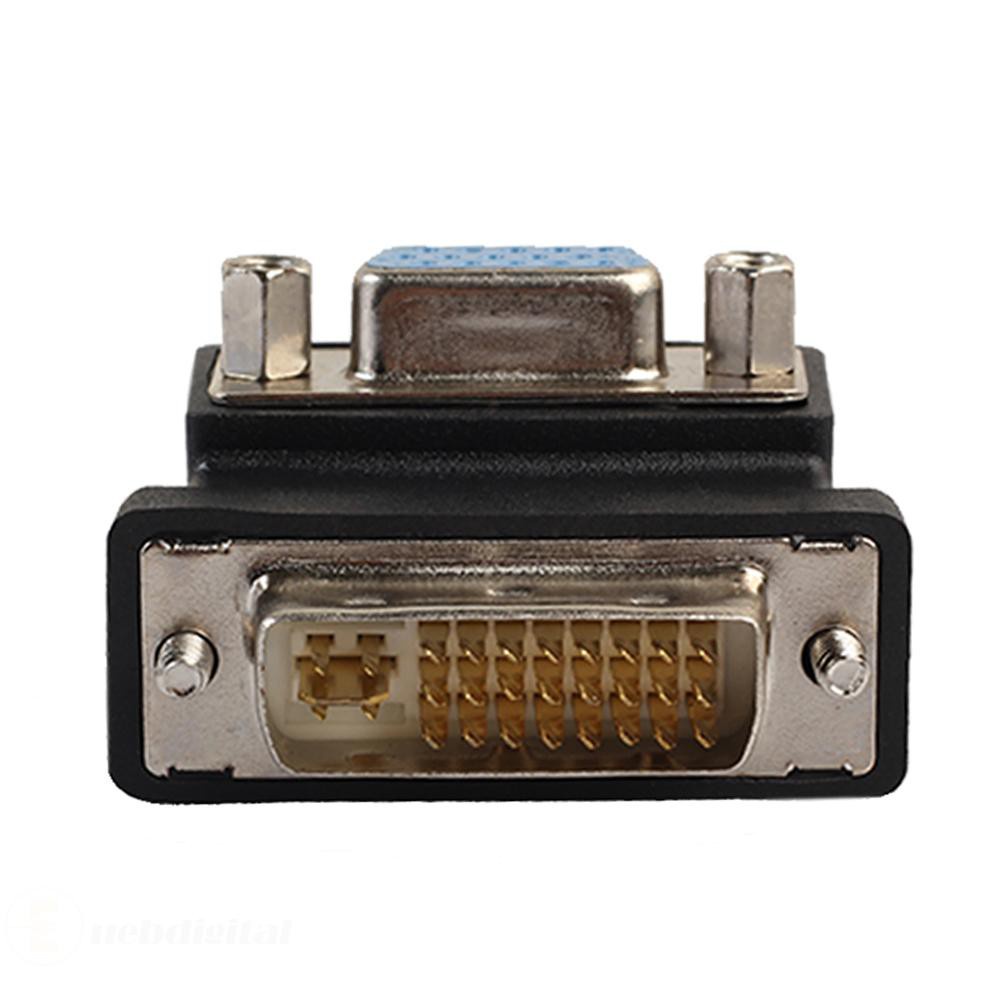 Đầu Chuyển Đổi Dvi-I 24 + 5 Male Sang Vga 15 Pin Female 90 ° | BigBuy360 - bigbuy360.vn