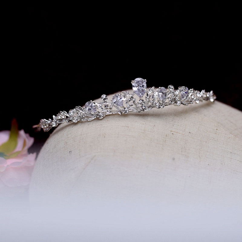Vương miện cài tóc đính đá zircon sang trọng cho nữ