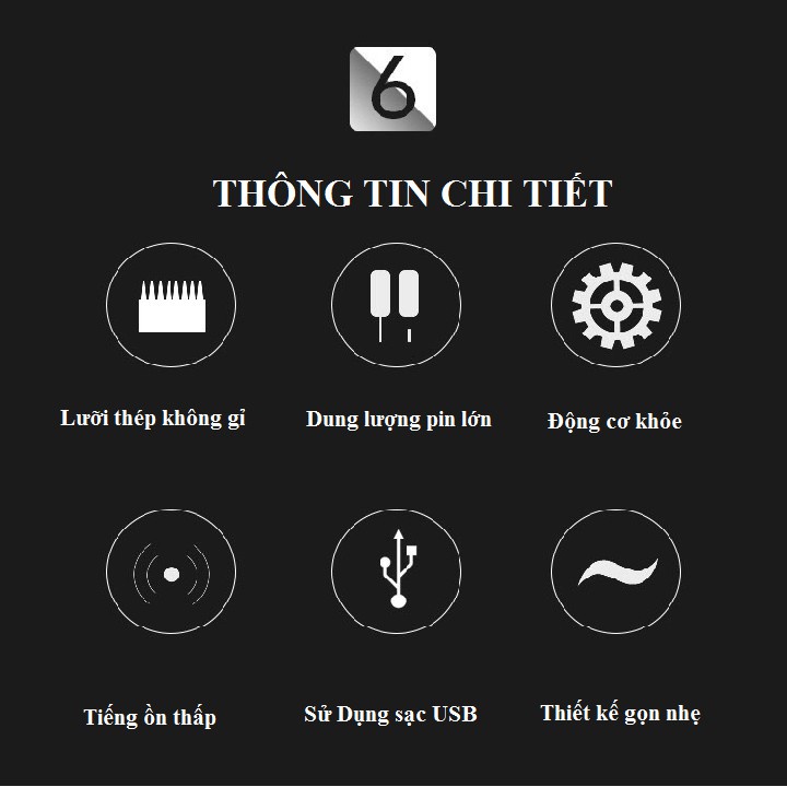 ⚡Mẫu Mới⚡Tông đơ cắt tóc gia đình, tông đơ,tăng đơ chấn viền TH-8002 phụ kiền đi kèm