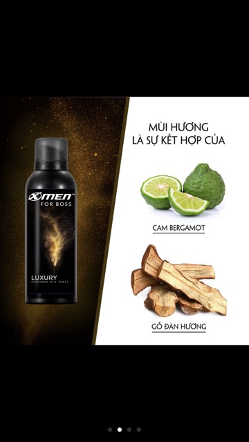 Combo Xịt khử mùi X-Men for Boss Luxury 150ml + Lăn khử mùi X-men For Boss Intense 25ml