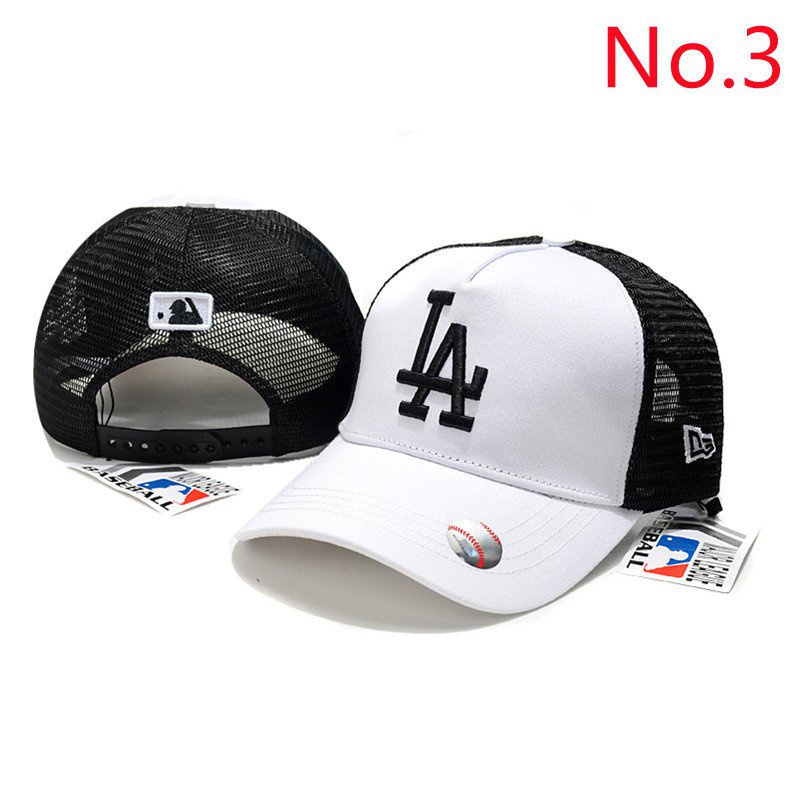 Nón Lưỡi Trai Vải cotton Phối Lưới Phong Cách MLB LA 11 Kích Thước 3LQn Dành Cho Nam Và Nữ