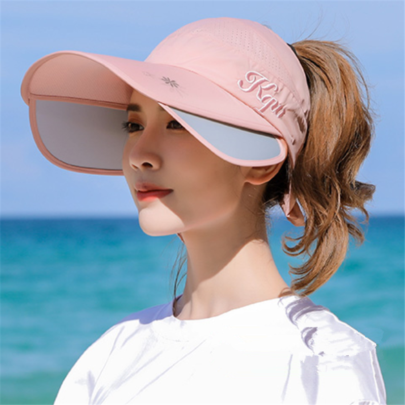 Nón Vành Rộng Hở Đầu Chống Tia UV Thời Trang Mùa Hè Dành Cho Nữ