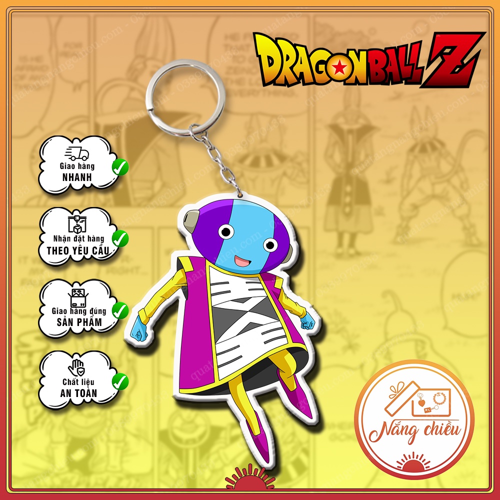 Móc Khóa Dày In Sắc Nét 2 Mặt Chibi Anime 7 Viên Ngọc Rồng - Dragon Ball ☘️Quà Tặng Nắng Chiều☘️