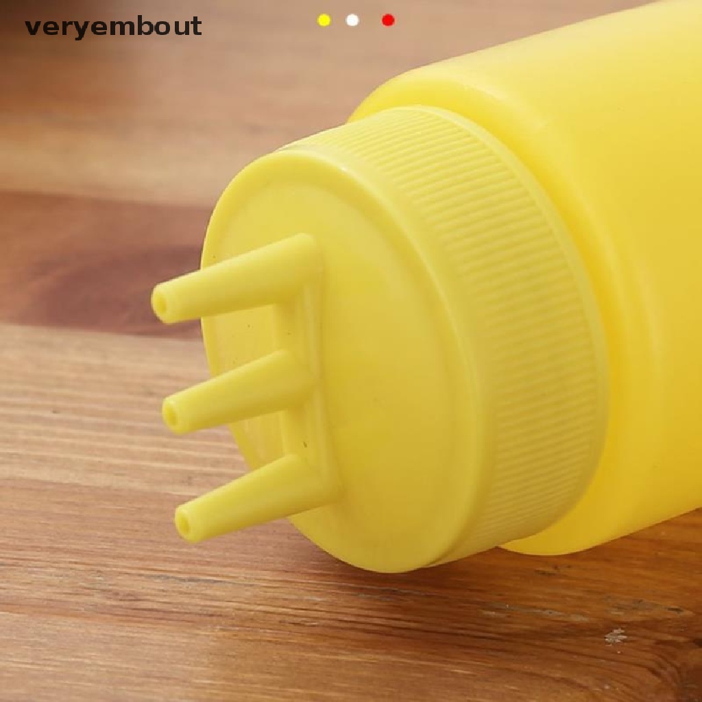 Chai Nhựa Mayo 3 Lỗ Dạng Bóp Tiện Dụng Cho Nhà Bếp