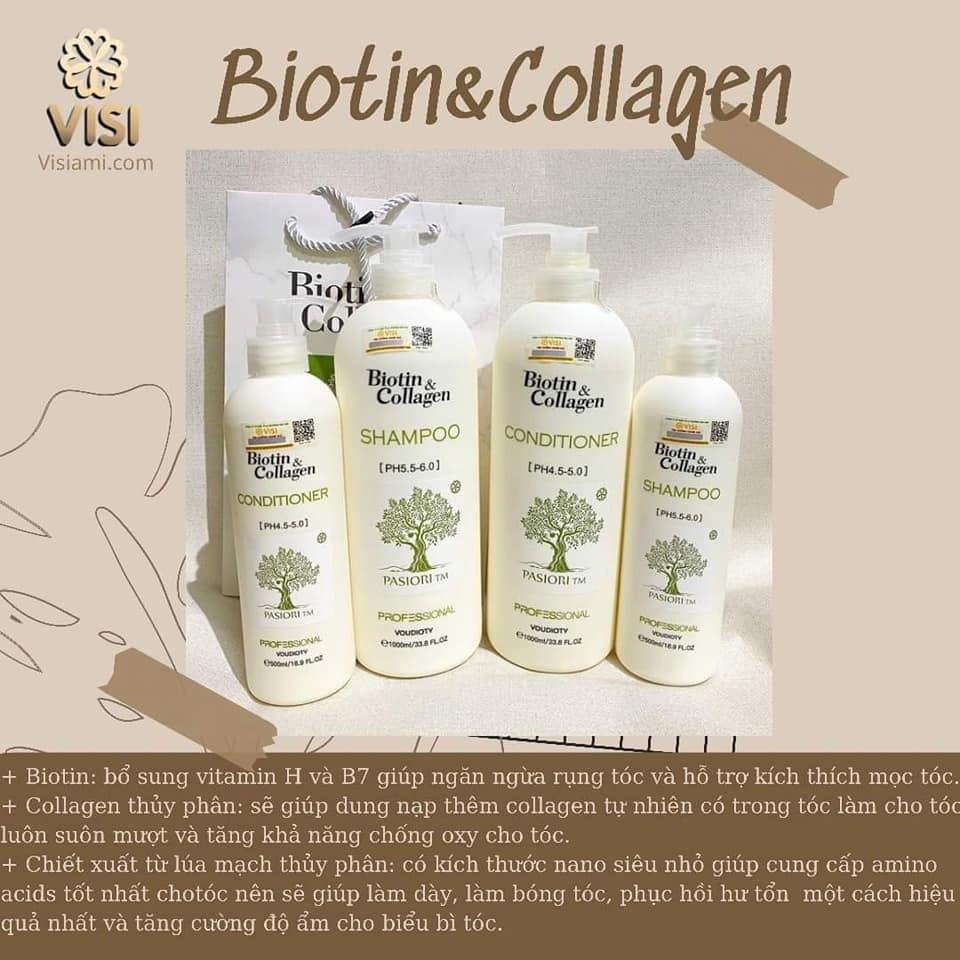 Cặp dầu gội xả BIOTIN &amp; COLLAGEN cao cấp Ý