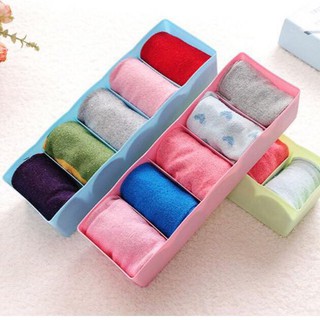 Hộp đựng tất, đồ lót, phụ kiện 5 ngăn bằng nhựa