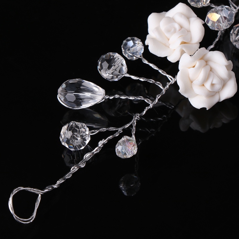 Flgo Phụ Kiện Cài Tóc Hoa Tai Pha Lê Handmade Cho Cô Dâu Trong Ngày Cưới