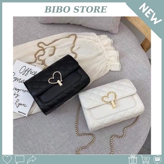 Túi Xách Nữ Đeo Chéo Cao Cấp Khóa Trái Tim Dễ Thương Lên Đồ Dạo Phó BIBO STORE B10