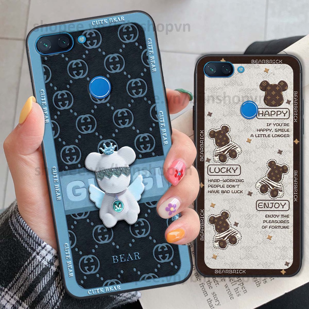 Ốp Xiaomi Mi 8 SE / Mi 8 Lite hình gấu bear brick đẹp độc lạ, thời trang, cá tính