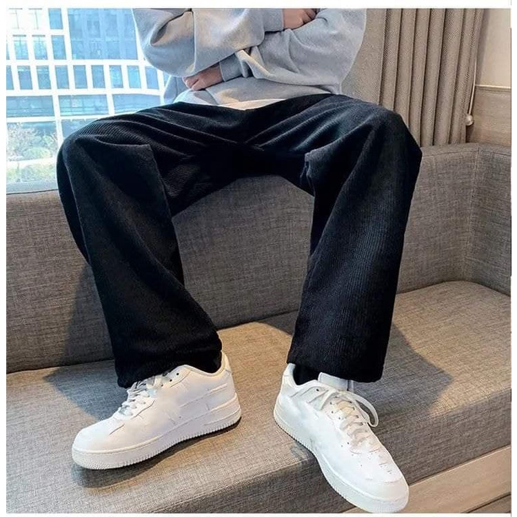 Quần Basic Pant Vải Nhung Dáng Xuông kiểu dáng Unisex