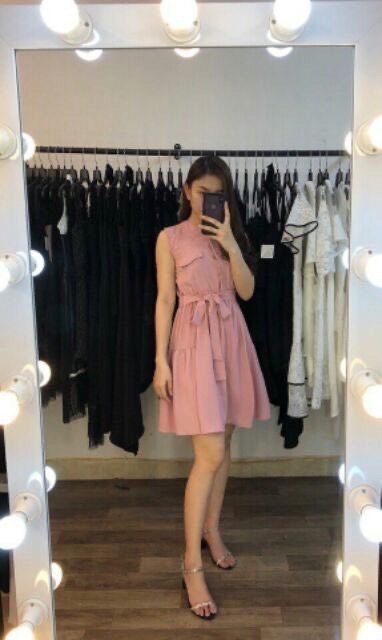 Đầm xoè 2 túi nắp MH