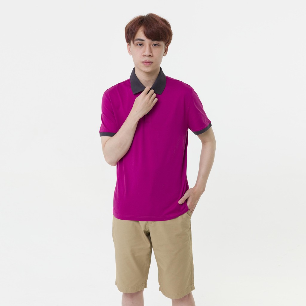 Áo phông nam trơn tay ngắn có cổ cao cấp Hàn Quốc The Shirts Studio 11A2029PI