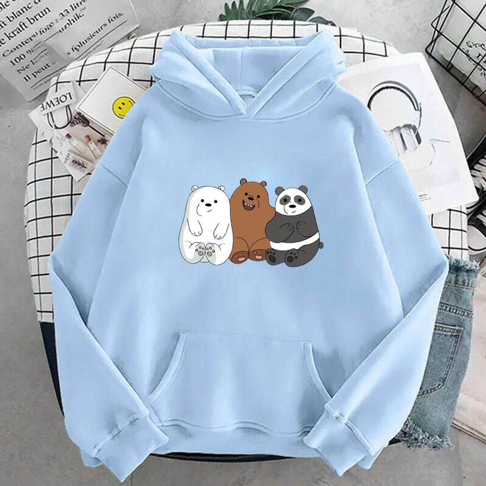 Áo hoodie nam nữ 3 con gấu, chất nỉ dày dặn, nón 2 lớp, hợp làm áo cặp William - DS107