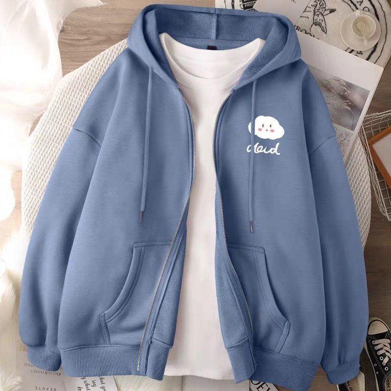 Áo Khóa nỉ in logo ngực nhiều mẫu, Áo hoodie from rộng,phong cách hàn quốc, mặc ấp áp không bị xù - AD