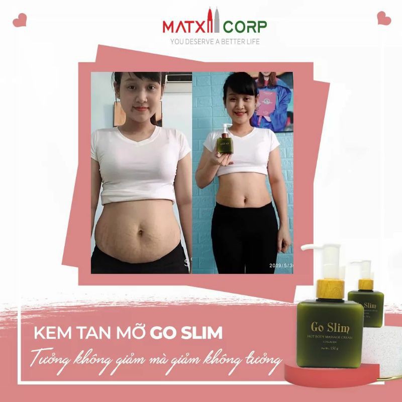 Mua Kem Tan Mỡ GoSlim của Matxi Corp. Tặng Đai Nịt Bụng Cao Cấp