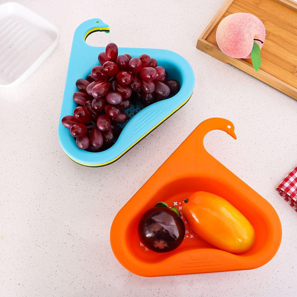 Rổ Đựng Rau Củ Quả Hình Thiên Nga Đa Năng Gắn Bồn Rửa Chén
