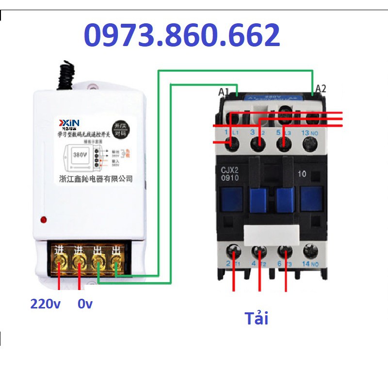 [kho sẵn sàng] Bộ điều khiển từ xa 220V 1000m 5000W - ĂNG TEN DÀI