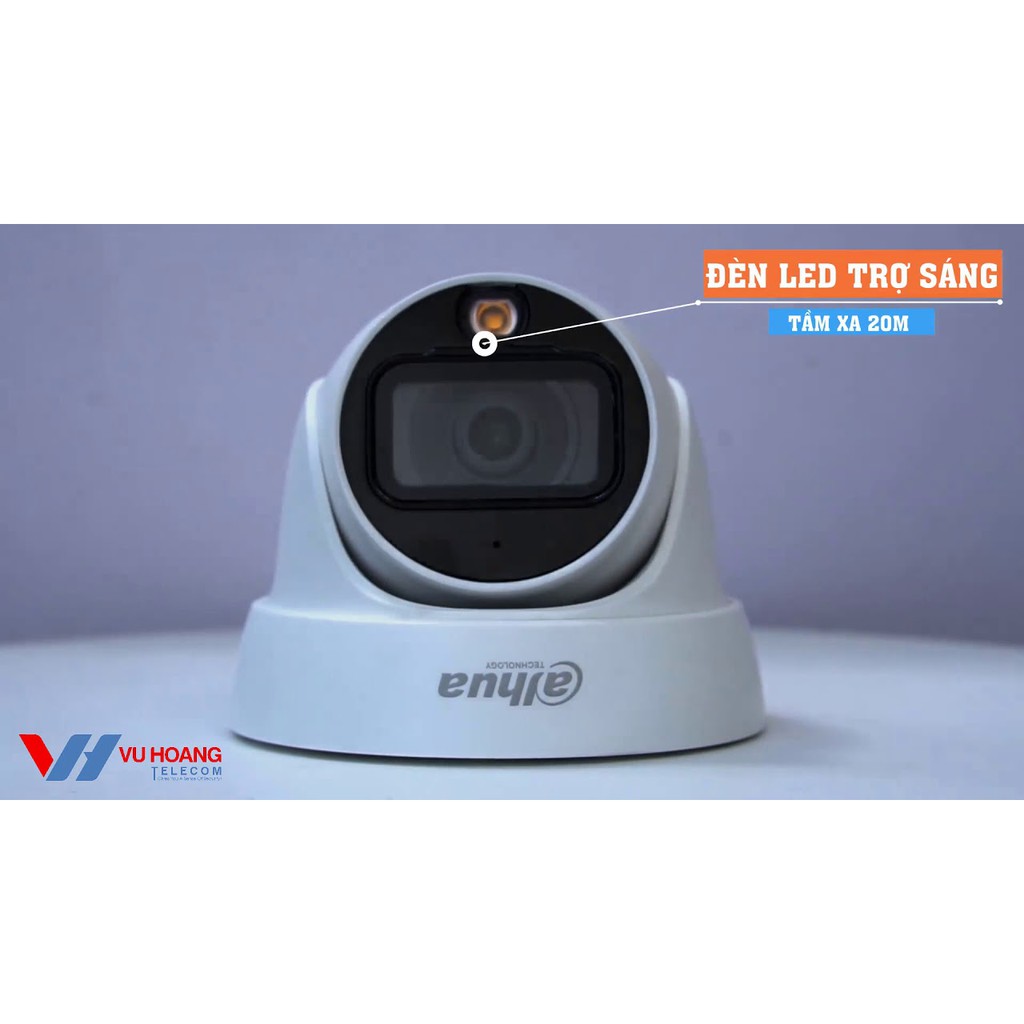 Camera Dome HDCVI 2.0 Megapixel DAHUA DH-HAC-HDW1239TLP-A-LED -Hàng chính hãng Bh 2 Năm
