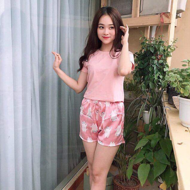 SET NGỦ HÈ ÁO COTTON QUẦN LỤA HOT HIT