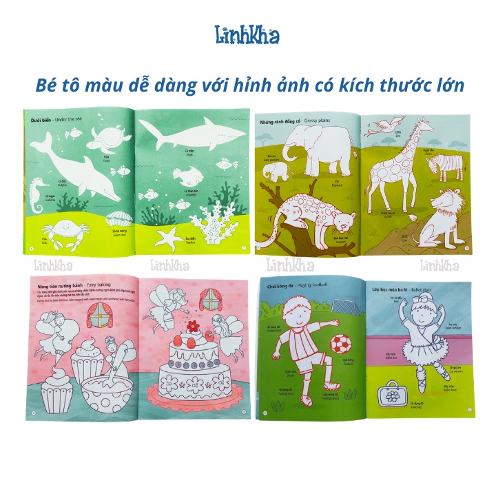 Sách Tô Màu Bóc Dán Cho Bé Vừa Vẽ Vừa Dán Sticker - Đinh Tị