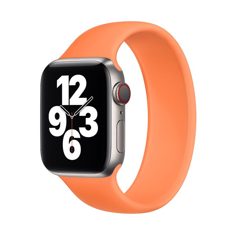 Dây Đeo Thể Thao Bằng silicone Cho Đồng Hồ Thông Minh apple watch series 7 / 6 / 5 / SE / 4 / 3 / 2 Solo Loop iwatch 45mm 41mm 44mm 42mm 40mm 38mm