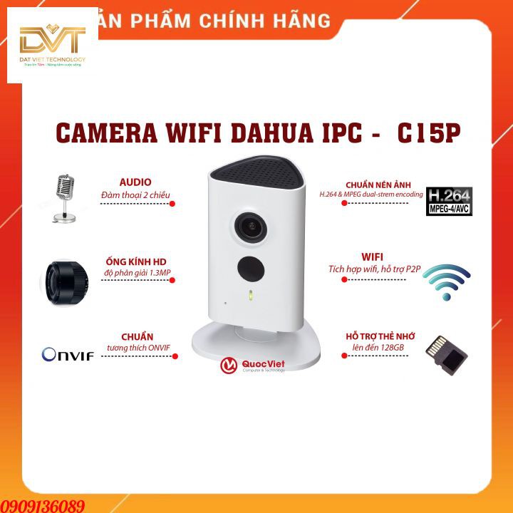 Camera IP wifi Dahua DHI-C15P - 1.3MP