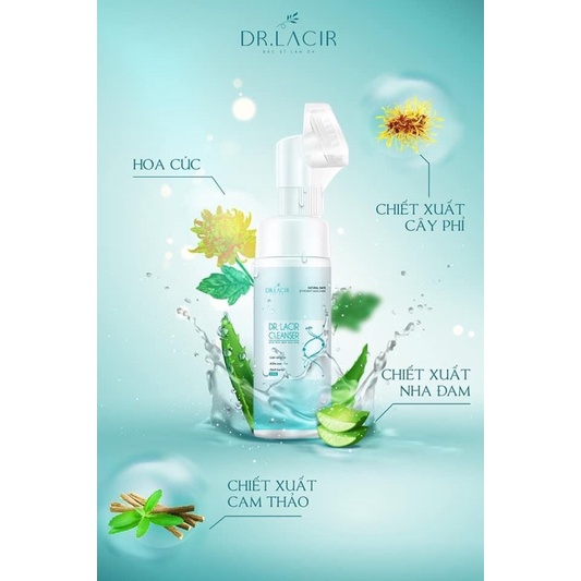 Sữa Rửa Mặt Bạc Hà Kiềm Dầu DR.LACIR CLEANSER ⚡️ CHÍNH HÃNG ⚡️ giúp làm sạch sâu, dưỡng trắng da, ngăn ngừa mụn | BigBuy360 - bigbuy360.vn