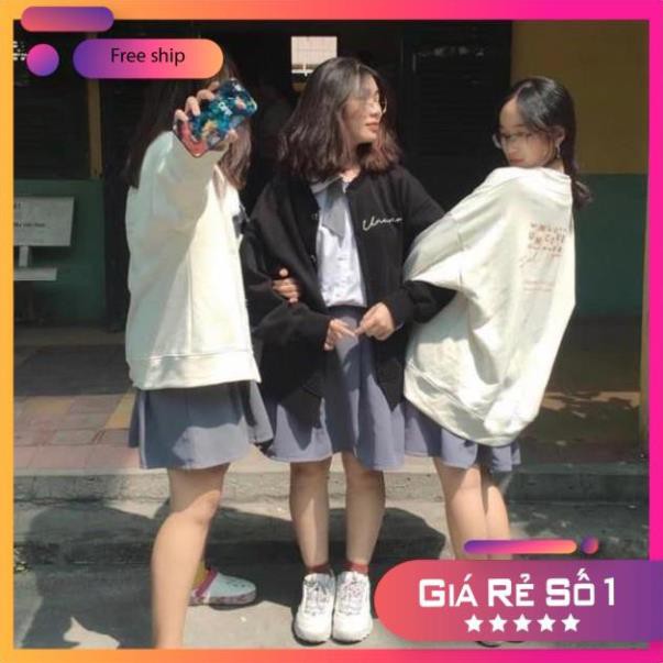 [ FREESHIP - GIÁ GỐC ]  Áo khoác nỉ chữ uncover Ulzzang Hàn Quốc form rộng unisex nam nữ